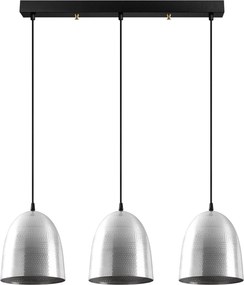 Candeeiro Suspenso Tattoo – Prateado – 70 x 20 cm