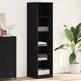 Guarda-roupa vidaXL em Carvalho Preto de 50x50x200 cm em Madeira de En