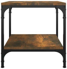 Mesas de apoio 2 pcs 40x40x40 cm derivados madeira fumado