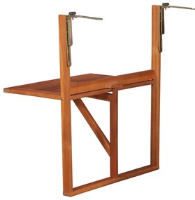 Mesa de varanda suspensa 64,5x44x80 cm madeira de acácia maciça