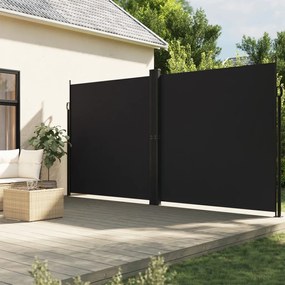 Toldo lateral retrátil 220x1200 cm preto