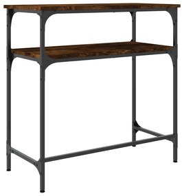 Mesa consola 75x35,5x75 cm derivados de madeira carvalho fumado