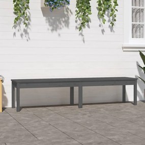 vidaXL Banco jardim c/ 2 lugares 203,5x44x45cm pinho maciço cinzento