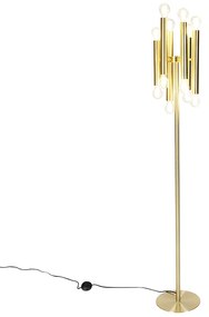 Candeeiro de pé vintage ouro 12 luzes -TUBI Art Deco