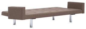 Sofá-Cama Luppin em Tecido - Castanho - Design Moderno