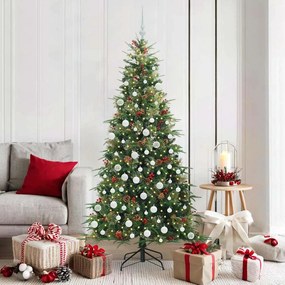 vidaXL Árvore de Natal Articulada Artificial Verde 180 cm PE e PVC