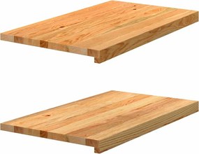 vidaXL Soleiras da janela 2 pcs 70x40x2 cm carvalho castanho-claro