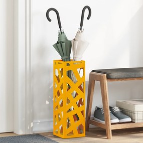 Suporte para Guarda-Chuva Amarelo Mostarda Metal Médio Elegante