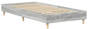 Estrutura cama s/ colchão 75x190 cm cinzento sonoma