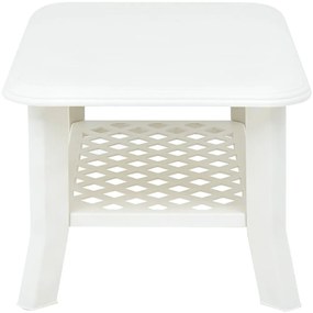 Mesa de centro 90x60x46 cm plástico branco