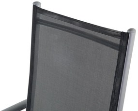Conjunto de 6 cadeiras de jardim pretas em alumínio cinzento CATANIA Beliani