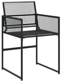 13 pcs conjunto de jantar p/jardim vime PE preto