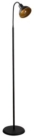 Candeeiro de Pé Lik – Preto e Dourado – 34 x 30 cm, Altura 150 cm
