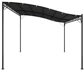 Toldo 4x3 m 180 g/m² tecido e aço antracite