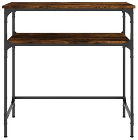 Mesa consola 75x35,5x75 cm derivados de madeira carvalho fumado