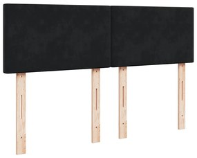 Cama com molas/colchão 160x200 cm veludo preto