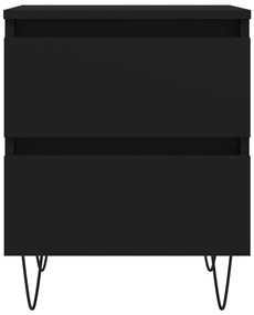 Mesa de cabeceira 40x35x50 cm derivados de madeira preto