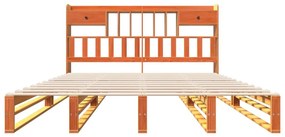 Cama com estante sem colchão 200x200 cm pinho maciço