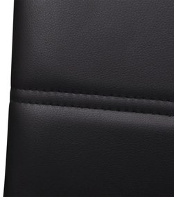 Cadeiras de jantar cantilever 2 pcs couro artificial preto