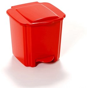 Balde Lixo Plástico New com Pedal Vermelho 6000ml 22X24X21cm