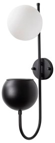 Candeeiro de Parede Pot – Preto e Creme – 15 x 23 x 61 cm