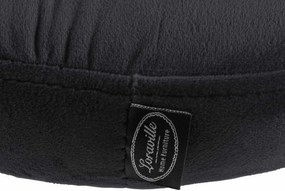 Banco de bar Ponte em veludo e com estrutura branca 38,5 x 60-81 x 38,5 cm Preto