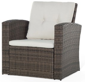 Conjunto de jardim em rattan castanho com 4 lugares LUCA Beliani