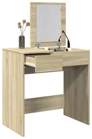 vidaXL Toucador com espelho 73x46,5x120 cm cor carvalho sonoma