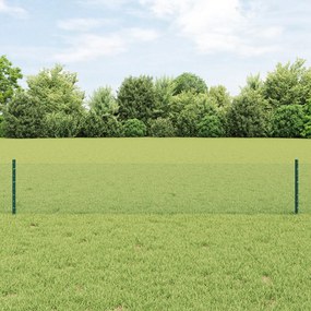 Postes de Cerca vidaXL 11 pcs U-Channel Verde 40 cm Aço