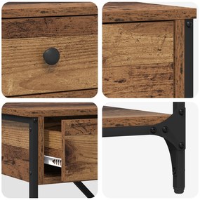 Mesa de Console Madeira Velha 100x34.5x75 cm