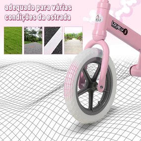 Bicicleta Sem Pedais Rosa