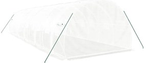 Estufa com estrutura de aço 30 m² 10x3x2 m branco