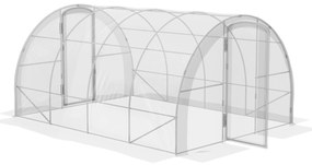 Estufa de Túnel 4x3x2 m Estufa de Jardim com 2 Portas Estufa para Hort