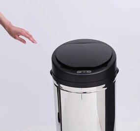 Caixote do lixo Balde do Lixo 50 L Sensor Detetor Movimento Automático Balde Aço