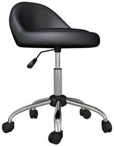 HOMCOM Cadeira de Rodas Cadeira de Trabalho Giratória 360° Altura Ajustável 53-73 cm Revestimento Sintético Preto | Aosom Portugal