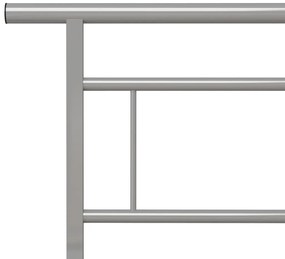 Estrutura de cama sem colchão 140x200 cm metal cinzento