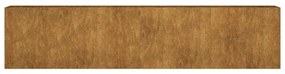 Canteiro elevado de jardim 360x40x80 cm aço corten