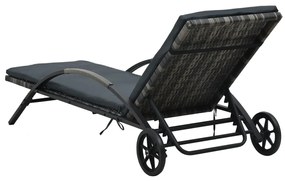 Espreguiçadeiras com mesa vime PE antracite