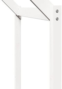 Cama alta com telhado 90x200 cm pinho maciço branco