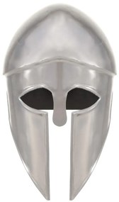 Capacete de soldado grego réplica LARP aço prateado