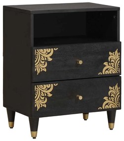 vidaXL Armário de Cabeceira com gaveta Preto 50 x 33 x 62 cm