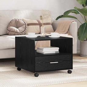 vidaXL Mesa de centro with Drawer Carvalho preto 55 x 55 x 45 cm