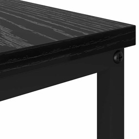 Mesa de centro com gaveta com prateleira Carvalho preto 100 x 51 x 45