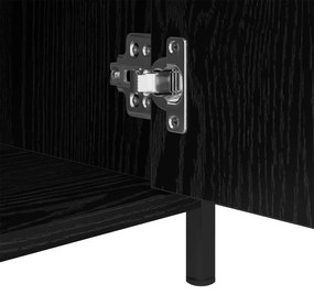 Gabinetes de Cabeceira 2 pcs Carvalho Preto 40x42x60 cm Madeira engenh