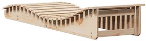 Espreguiçadeiras 2 pcs 205x60x31,5 cm madeira de pinho maciça