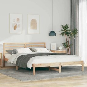 Estrutura da Cama com cabeceira Ajustável Castanho 160 x 220 cm