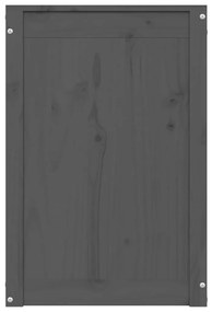 Caixa para roupa 44x44x66 cm madeira de pinho maciça cinzento
