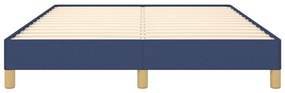 Estrutura de cama sem colchão 160x200 cm tecido azul