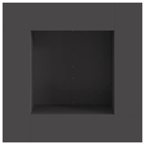 Fogueira VidaXL Quadrada Preta 80x80x40 cm Aço