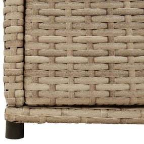 Armário de arrumação para jardim 105x55x113 cm vime PE bege